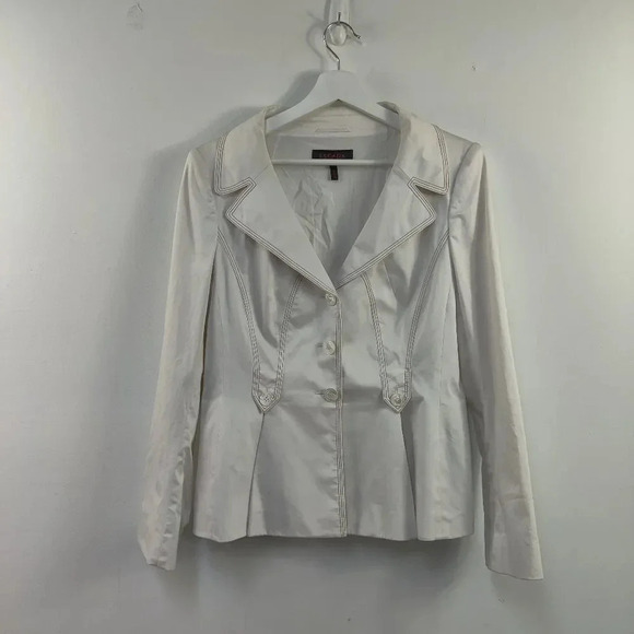 ESCADA vintage ivory fit and flare 70's vibe blazer jacket - Picture 4 of 16